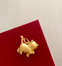 周六福七夕禮物  黃金吊墜女款3D硬金可愛(ài)傲嬌貓咪掛墜 定價(jià) 1.18g 曬單實(shí)拍圖