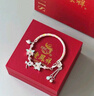 老鳳祥原創(chuàng)純銀手鐲手鏈女生輕奢高級(jí)首飾七夕情人節(jié)生日禮物送女友老婆 桃夭棲語(yǔ)*品牌禮盒（本地倉(cāng)/當(dāng)次日達(dá)） 曬單實(shí)拍圖