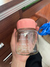 迷你水杯玻璃小奶杯咖啡牛奶便攜外帶高顏值胖胖可愛杯子女大肚杯 胖胖杯【粉色】300ml 1只 曬單實(shí)拍圖