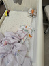 ANGI BABY嬰兒床拼接床多功能折疊床可拼接大床寶寶搖搖床可移動哄睡神器 【月光奶咖】蚊帳+尿布臺+搖桿 嬰兒床拼接床新生兒禮物哄娃神器 曬單實(shí)拍圖