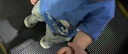 巴布豆寶寶短袖兒童t恤嬰兒衣服夏季新款純棉親膚男童薄款透氣吸汗半袖 牛仔藍(lán) 高興巴布 110 曬單實(shí)拍圖