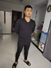 貓人男士莫代爾秋衣無痕薄款圓領秋冬季內搭打底衫保暖套裝男 【圓領上衣+褲子】-鉑灰   2XL （適合150-170斤） 曬單實拍圖