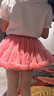 皮爾卡丹（PIERRE CARDIN）tutu裙女童兔兔蓬蓬裙子公主突突蛋糕裙兒童女寶寶凸凸夏季半身裙 豆沙色套裝【裙子+短袖】-夏季 170 L碼【身高130-150cm】 曬單實(shí)拍圖