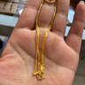 金至尊（3D-GOLD)黃金項(xiàng)鏈女鎖骨鏈W扣999足金素鏈鏈子送女友老婆生日禮物計(jì)價(jià) 金重4.66克-NB01000320-45 曬單實(shí)拍圖
