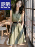 羅蒙（ROMON）連衣裙女2024夏季新款輕奢時尚女裝遮肉顯瘦顯高減齡今年流行裙子 連衣裙 S 曬單實拍圖