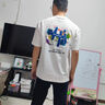 倉(cāng)石一樹潮牌短袖t恤男士夏季新款簡(jiǎn)約寬松休閑港風(fēng)半袖印花圓領(lǐng)體恤上衣 白色 XL 曬單實(shí)拍圖