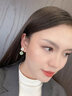 QPQK冰藍(lán)翡翠耳釘耳環(huán)2025新款爆款高級感耳飾女士中式耳墜送媽媽禮物 金色青玉耳環(huán)10MM 曬單實(shí)拍圖