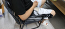 舒客藝家  電腦椅懶人沙發(fā)椅家用椅子舒適可調(diào)辦公椅小戶型可躺靠背椅沙發(fā) 灰色雙層加厚+抱枕單椅 曬單實(shí)拍圖