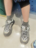 SNOOPY史努比童鞋男童軟底運動(dòng)鞋兒童休閑跑鞋輕便舒適老爹鞋0046灰色32 曬單實(shí)拍圖