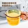 炊大皇玻璃杯量杯1000ML 耐高溫帶刻度杯家用烘焙測(cè)量工具計(jì)量杯 米黃 曬單實(shí)拍圖