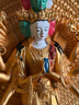 【金薩珍品】千手千眼觀(guān)音 銅鍍金 臉部彩繪 5寸 西藏 曬單實(shí)拍圖