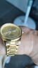歐利時(shí)瑞士認證品牌手表男士商務(wù)高檔全自動(dòng)石英男表防水夜光雙日歷腕表 升級加強版-金色金面男 曬單實(shí)拍圖