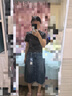 森馬[森柔牛仔]半身裙女高腰開(kāi)叉春夏牛仔直筒短裙子103124120002 曬單實(shí)拍圖