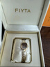 飛亞達(dá)（FIYTA）傾城系列“小金表”竹節(jié)鏈金色盤復(fù)古石英女表 七夕送女生禮物 曬單實(shí)拍圖