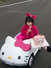 技速helloKitty兒童電動(dòng)車四輪可坐人哈嘍KT遙控玩具汽車女孩生日禮物 公主粉：12V4.5A大電瓶+全功能 曬單實(shí)拍圖
