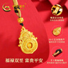 中國黃金（CHINA GOLD）金錢(qián)福祿葫蘆黃金項鏈女足金吊墜新年情人節禮物送女朋友老婆 金重約2.7g【足金項鏈】 曬單實(shí)拍圖