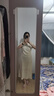 尚都比拉串珠雞心領(lǐng)國風(fēng)短袖連衣裙女夏季暗紋提花開衩裙情人節(jié)氣質(zhì)中長裙 曬單實拍圖