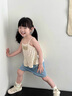 班喜迪女童牛仔短褲夏季2025新款洋氣女寶寶薄款冰絲褲兒童寬松褲子夏裝 花朵 100 曬單實拍圖