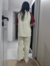 沐依琳單/套裝夏季短袖恤女學(xué)院甜美寬松休閑闊腿褲時尚穿搭兩件套 杏拼紅短袖+杏闊腿褲 【兩件套】 L 【105-120斤內(nèi)】 曬單實拍圖