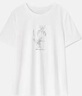 尚都比拉5A抗菌刺繡T恤女夏季休閑白色含棉短袖寬松上衣 米白色 L 曬單實(shí)拍圖