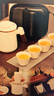 京東京造  旅行茶具 便攜旅行茶具茶杯戶(hù)外茶具整套黑陶舟山 一壺四杯 曬單實(shí)拍圖
