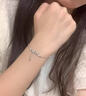 寶鉑琳穗穗平安999純銀項(xiàng)鏈女輕奢小眾高級(jí)感鎖骨鏈送女友520情人節(jié)禮物 項(xiàng)鏈+手鏈-白金色【永生花禮盒】 曬單實(shí)拍圖