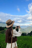 辣妹物語(yǔ)川西新疆草原大西北云南旅游一整套穿搭女裝沙灘連衣裙高級(jí)氛圍感 米白色+馬甲套裝 XL 曬單實(shí)拍圖