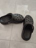 卡駱馳（crocs）女鞋厚底云朵洞洞鞋戶外休閑時(shí)尚一腳蹬沙灘鞋 206750-001 34-35 曬單實(shí)拍圖