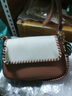 CHARLES&KEITH25夏季新品葉片裝飾單肩斜挎包腋下包七夕禮物CK2-20782576 Taupe Canvas灰褐色/米色 S 曬單實(shí)拍圖