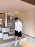 名創(chuàng)優(yōu)品（MINISO）白襯衫男款長(zhǎng)袖春秋季簡(jiǎn)約百搭通勤外套男士易打理高級(jí)感翻領(lǐng)襯衣 【牛津紡】白色(空白) L /175(體重120-140斤左右) 曬單實(shí)拍圖