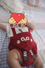 G.DUCKKIDS小黃鴨嬰兒包屁衣服夏季薄款新生兒連體衣可愛滿月百天三角爬爬服 酒紅 73cm 73碼3-7月建議寶寶6-8公斤 曬單實拍圖