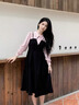 Rewi高檔品牌連衣裙女2025秋季新款高級感時尚顯瘦氣質(zhì)漂亮裙子 隕石黑 【高端禮盒】 M 曬單實拍圖