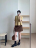 QIPUSEN品牌皮鞋女厚底真皮透氣樂福鞋女2025秋季新品女鞋復古英倫鞋子女 黑色 35 曬單實拍圖