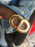 chongsukei小&ck皮帶女士真皮牛皮時(shí)尚2025新款腰帶女裝飾配牛仔褲連衣裙 咖啡色 95cm 曬單實(shí)拍圖