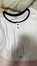 森馬（Semir）長(zhǎng)袖T恤女短款撞色打底衫簡(jiǎn)約風(fēng)秋季假兩件修身衣服101524101005 曬單實(shí)拍圖