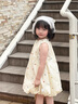 旻勝 女童花苞裙寶寶連衣裙彩色波點公主裙背心裙夏季款女孩生日禮物 米黃色120【38-45斤/115cm左右】 曬單實拍圖