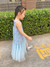 迪士尼六一兒童節(jié)禮物艾莎女童公主連衣裙子女童夏季2025新款新品連衣裙 曬單實拍圖