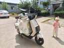 夢多福 電動車擋風被秋冬季加厚加絨親子防風被摩托車罩護膝防水擋風衣 米色加厚絨丨加寬側(cè)翼+護脖+護肩 曬單實拍圖