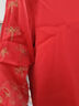 俞兆林（YUZHAOLIN）媽媽春秋季套裝2024新款中老年女夏裝洋氣雪紡襯衫上衣褲子兩件套 紅色上衣+卡其銀邊褲 5XL 建議145斤-160斤 曬單實(shí)拍圖