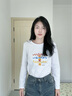 MJ STYLE純棉長(cháng)袖t恤女2026年秋裝新款潮流可愛(ài)風(fēng)寬松減齡內搭打底衫上衣 曬單實(shí)拍圖