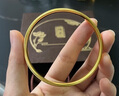 BUKKEHAVE貓眼金包銀手鐲女款不掉色拉絲實(shí)心不掉人節(jié)禮物送女友老婆 貓眼手鐲54圈口(包金1.5克) 曬單實(shí)拍圖