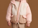 蓋璞男女幼童防潑水動(dòng)物連帽抓絨羽絨服外套672492 粉色 90 cm(1-2歲)亞洲尺碼 曬單實(shí)拍圖