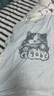 棉致涼感純棉短袖T恤女夏季新款2025年薄款體恤寬松休閑五分半袖上衣 白灰色【1416高品質(zhì)17】 M 80-105斤 曬單實(shí)拍圖
