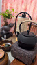 萬(wàn)家全鑄鐵壺煮茶器圍爐煮茶壺煮水泡茶燒水壺鐵質(zhì)功夫茶具電陶爐煮茶器 1200ml鐵壺+不銹鋼濾網(wǎng) 1200ml 曬單實(shí)拍圖