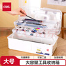 得力（deli）大號(hào)多功能便攜學(xué)生美術(shù)工具箱學(xué)生畫筆收納箱繪畫畫手提箱考試禮物68303學(xué)生開學(xué)禮物 曬單實(shí)拍圖