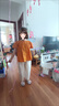G.DUCKKIDS女童夏裝套裝2025新款洋氣時(shí)髦兒童套裝夏季女寶寶衣服休閑兩件套 南瓜色 130 （建議身高120cm 8-9歲）cm 曬單實(shí)拍圖