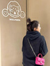 一寸相思黑色連帽衛(wèi)衣女款秋冬2025新款爆款寬松大碼長袖上衣加絨加厚外套 黑色-字母Hi XL 【150-170斤】 曬單實拍圖