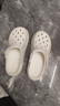 名創(chuàng)優(yōu)品（MINISO）洞洞鞋男女夏季外穿涼鞋防滑厚底踩屎感包頭涼拖鞋 白色+海洋星星 曬單實(shí)拍圖