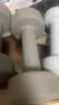 Keep 彩色浸塑啞鈴 男士女士家用家庭健身肌肉塑形輕重量巖石灰 4kg*2 曬單實(shí)拍圖