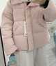 森馬（Semir）輕松羽絨|羽絨服女寬松連帽面包服時(shí)尚冬防潑水防風(fēng)外套百搭 橡皮粉（白鴨絨）61214 S 曬單實(shí)拍圖